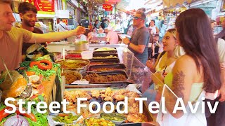 Street Food Tour of Tel Aviv  INSANELY DELICIOUS Middle Eastern Market Delights [upl. by Adaiha366]