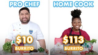 113 vs 10 Burrito Pro Chef amp Home Cook Swap Ingredients  Epicurious [upl. by Eiramlirpa]