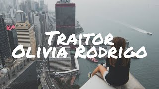 Olivia Rodrigo  Traitor  Clean Lyric Video [upl. by Aisitel]