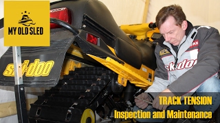 Snowmobile Track Inspection Maintenance and Tension [upl. by Amsirp646]