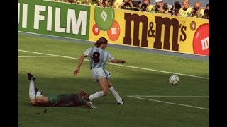 Caniggia Gol a Brasil Italia 90 [upl. by Atsirhcal238]