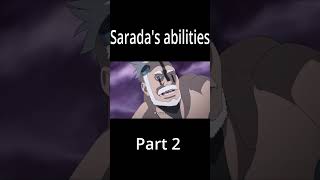 Saradas abilities boruto naruto narutoshippuden manga anime jujutsukaisen mangaedit [upl. by Henghold]