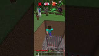 Laser Pit vs Mobs Survival meme shorts minecraft [upl. by Donall718]