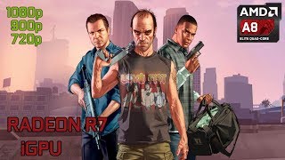 GTA V  1080p  900p  720p  AMD A87650K iGPU [upl. by Netti]