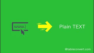 How to extract the table in the URL and convert it to Plain Text online [upl. by Beatrix614]