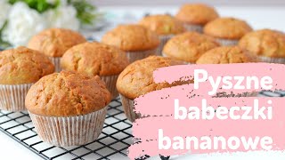 Babeczki bananowe🧁🍌 przepis na muffinki bananowe I Ciastkożercypl [upl. by Benildis55]