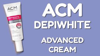 ACM DEPIWHITE ADVANCED CREAM  opinions skin test amp INCI ingredients [upl. by Arlin]