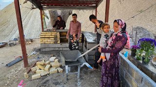 Rural Life Drama Hamid and Narges Build a Kitchen in Irans Farm and Cook Delicious Food [upl. by Massab]