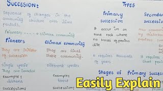 Ecological Succession  Ecosystem  Class 12 [upl. by Aitan179]