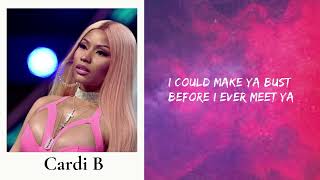 Cardi B  WAP Lyrics feat Megan [upl. by Ellenrad]