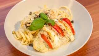 Rezept für Hähnchenbrust Caprese [upl. by Hakon823]