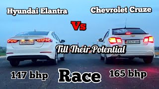 Hyundai Elantra Vs Chevrolet Cruze Long Race 🏁 [upl. by Barrie]