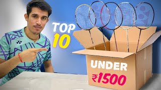 Top 10 Rackets Under ₹1500 in 2023  Best Badminton Racket for Attacking Players [upl. by Resiak725]