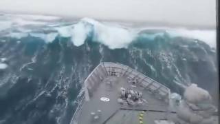 Incredible Video  NZ Navy HMNZ Otago in Rough Sea [upl. by Sherline]