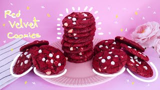 Como hacer GALLETAS DE RED VELVET  Receta 20 Galletas  Ale Hervi [upl. by Rinum]