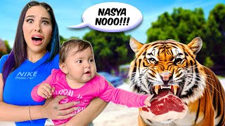 NASYA POR PRIMERA VEZ EN UN ZOOLÓGICO Alimento animales salvajes 😰 [upl. by Aneram617]