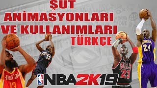 ŞUTLAR VE ANİMASYONLARI  ETKİLİ ŞUT ATMAK  JAMES HARDEN DOUBLE STEP BACK YAPMAK  NBA 2K19 TÜRKÇE [upl. by Dorine]