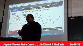 Jugular Venous Pulse Curve 42018 by Dr Khaled A Abulfadle [upl. by Aiuqet]