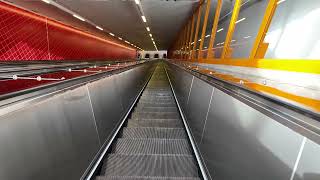 Sweden Stockholm Norsborg Subway Station 2X escalator [upl. by Terena]