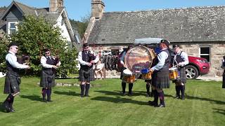 Mairis Wedding amp Barren Rocks of Aden played by Grampian District Pipes and Drums in Braemar [upl. by Aneerahs]