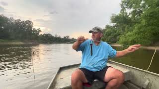 Trot Lines Running Baiting Fishing Pascagoula River South Mississippi Catfishing on Trotlines [upl. by Reiner]