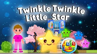 Twinkle Twinkle Little Star Song w Lyrics for Children Estrellita Donde Estas en Inglés FIESTIKIDS [upl. by Idolem]