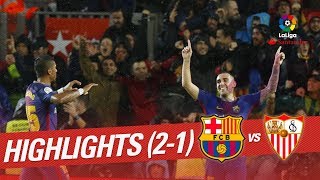 Resumen de FC Barcelona vs Sevilla FC 21 [upl. by Aneelak]