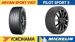 Yokohama Advan Sport V107 vs Michelin Pilot Sport 5 [upl. by Larentia]