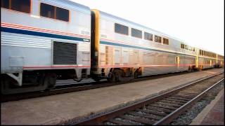 Trains Amtrak in Winslow Arizona YTwmv [upl. by Nevanod]