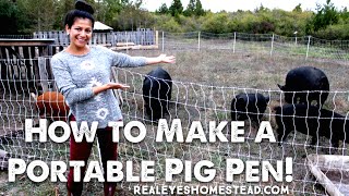 How to Move a Portable Pig Pen [upl. by Anaitit757]