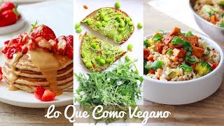 LO QUE COMO EN UN DÍA VEGANO  Primavera [upl. by Cirtap]