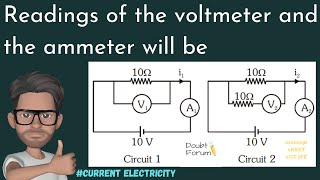 In the circuits shown below the readings of the voltmeter and the ammeter will beNEET 2019 Physics [upl. by Ccasi466]