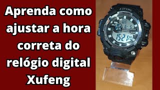 Aprenda como ajustar a hora correta do relógio digital Xufeng [upl. by Pietro]