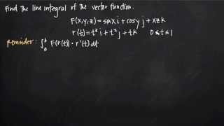 line integral of a vector function KristaKingMath [upl. by Hadik450]