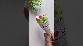 Cute Rose bookey ideas💐shorts diy rose subscribe youtubeshorts [upl. by Tadashi425]