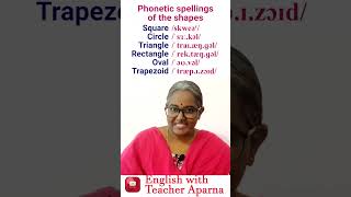 BASIC GEOMETRIC SHAPES  HOW TO PRONOUNCE tamilmedium spokenenglish helpstudy [upl. by Adriano692]