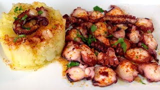 PULPO AL AJILLO  Recetas de Cocina [upl. by Corene535]