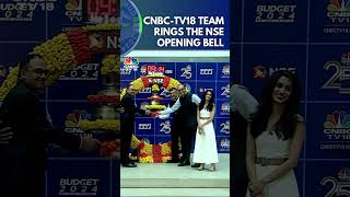 Budget 2024  Budget Special CNBCTV18 Team Rings NSE Opening Bell  Nirmala Sitharaman  N18S [upl. by Sokcin]