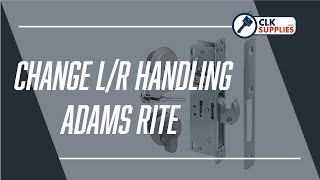 How to Change the Handing LH  RH on Adams Rite DeadLatch Style Locks DL4510 [upl. by Carson]