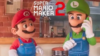 Mario Movie Pizza Trailer But It’s SMM2 [upl. by Ymmac]