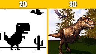 I Made Chrome Dinosour Game 3D  hindi game development [upl. by Lolande]