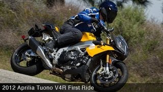 MotoUSA First Ride 2012 Aprilia Tuono V4R [upl. by Claudianus796]