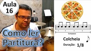 Como ler partitura de Bateria Aula sobre partitura de Bateria parte1 [upl. by Odlanyer]