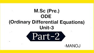 MSc Math ODE Unit3  Part2  Path approaching a critical point  Path entering a critical point [upl. by Llednor]