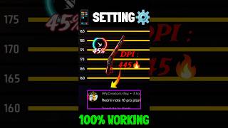 New Settings ⚙️ Redmi Note 10 Pro📲 Sensi  Dpi  2024 Free Fire ⚡ Highlights [upl. by Zetram]