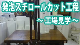 工場見学「発泡スチロールカット加工」 ダンボール包装資材店In The Box＠足立区 [upl. by Roseann]