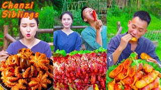 Special Crayfish amp Cuttlefish Recipe🦞 Seafood Eating Challenge  Chinese Food Funny Mukbang 2022 [upl. by Gnol852]