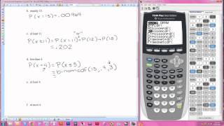 Finding Binomial Probabilities Using the TI84 [upl. by Sparhawk]