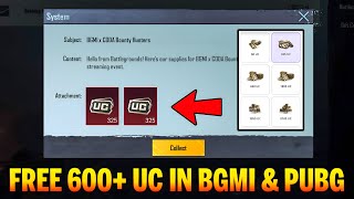 😍FREE 600 UC IN BGMI  BIGGEST FREE UC PLAYSTORE EVENT IS HERE ParasOfficialYT [upl. by Montagu868]