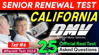 California DMV Senior Written Test 2024  DMV Written Test California [upl. by Esinehc]